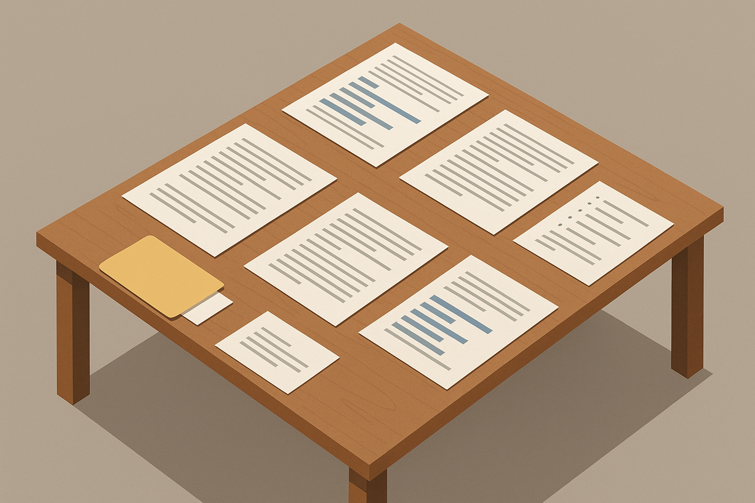 tabel dengan dokumentasi di atasnya